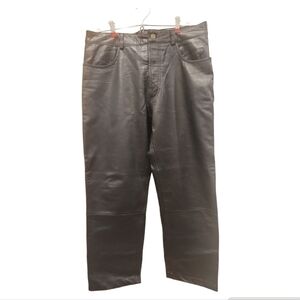 Dona Michi Lined Cropped Leather Pants
